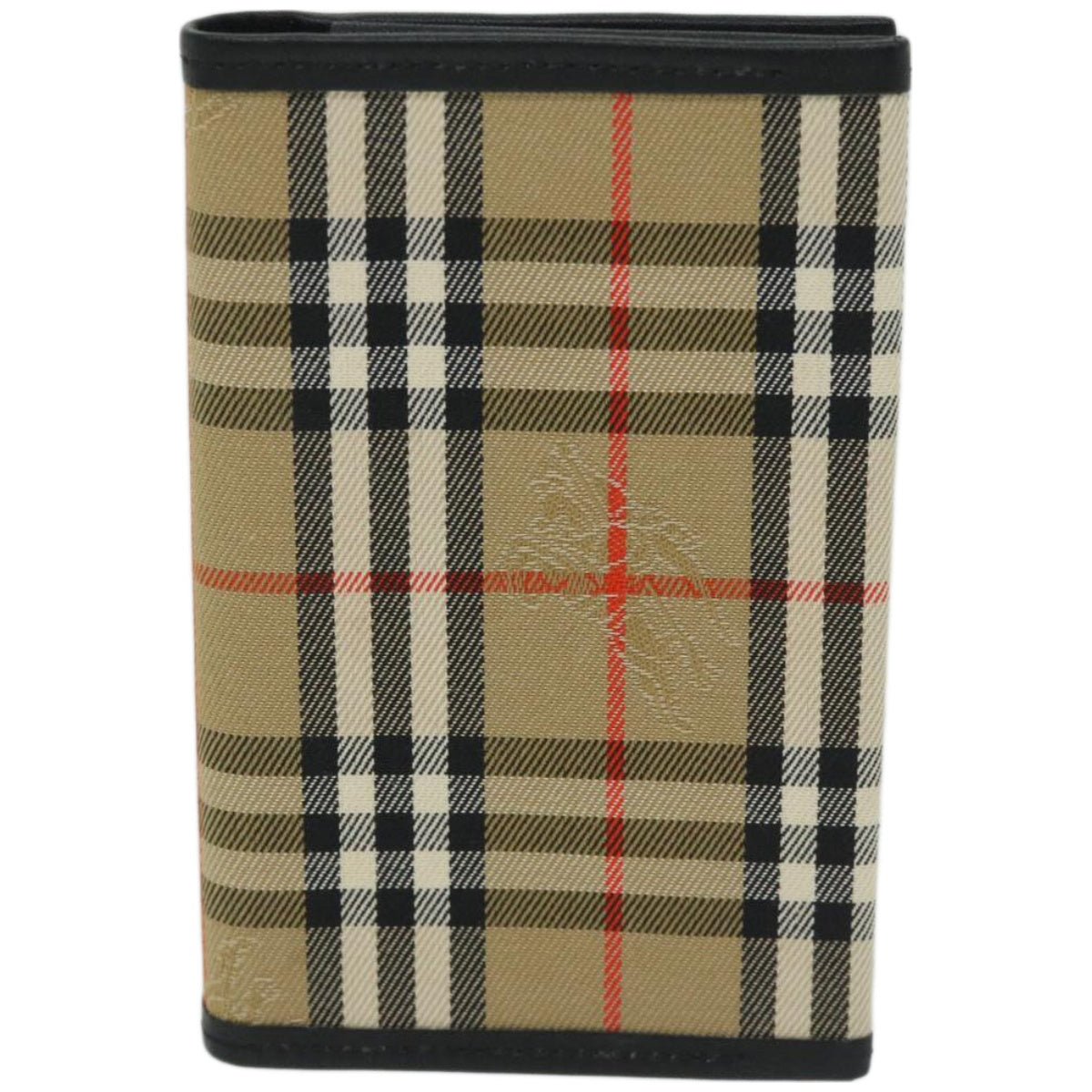 BURBERRY Nova Check Mini Day Planner Cover Canvas Beige Auth 67554