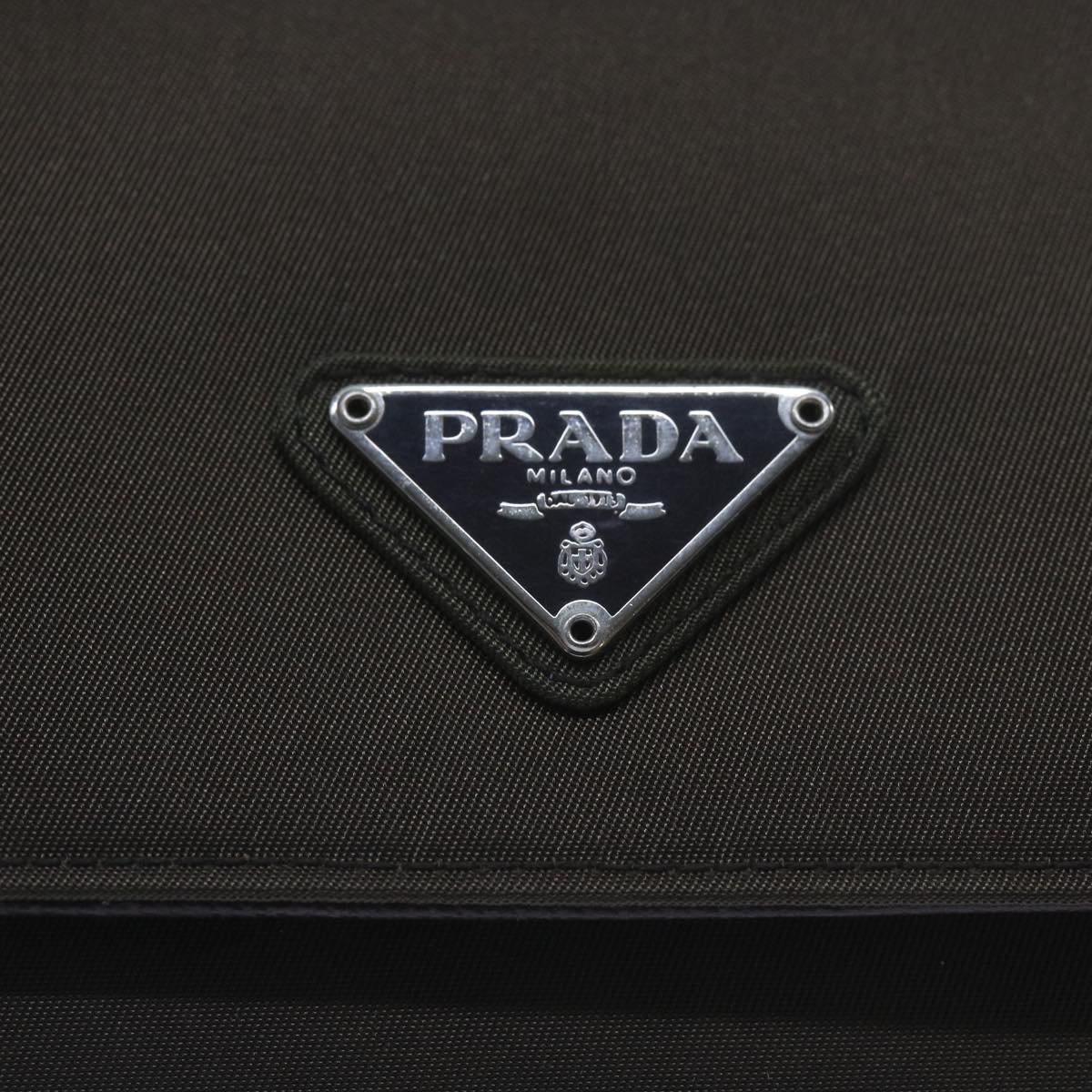 PRADA Wallet Nylon Gray Auth 67558