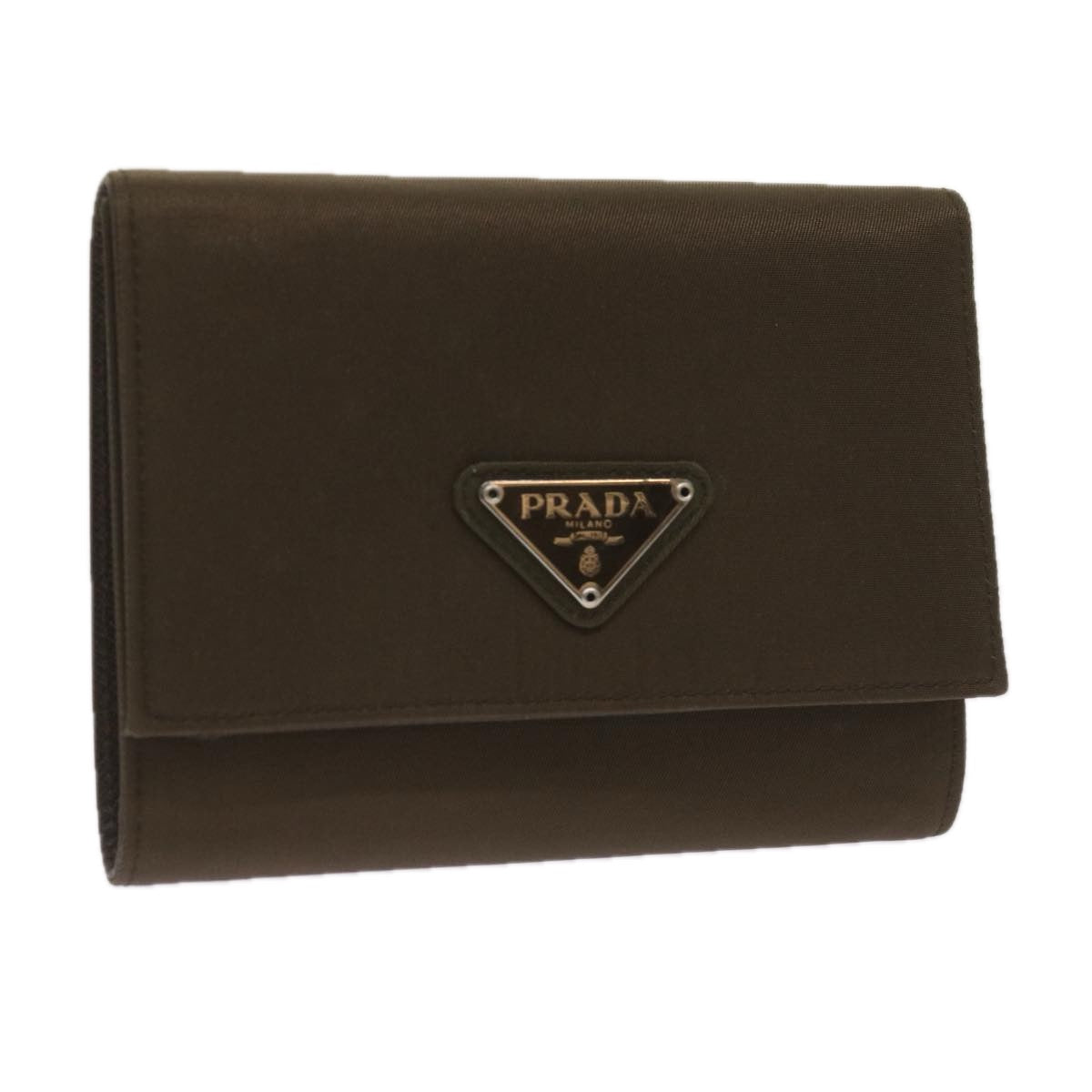 PRADA Wallet Nylon Gray Auth 67558