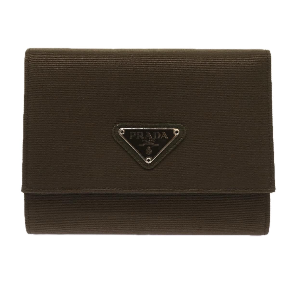 PRADA Wallet Nylon Gray Auth 67558