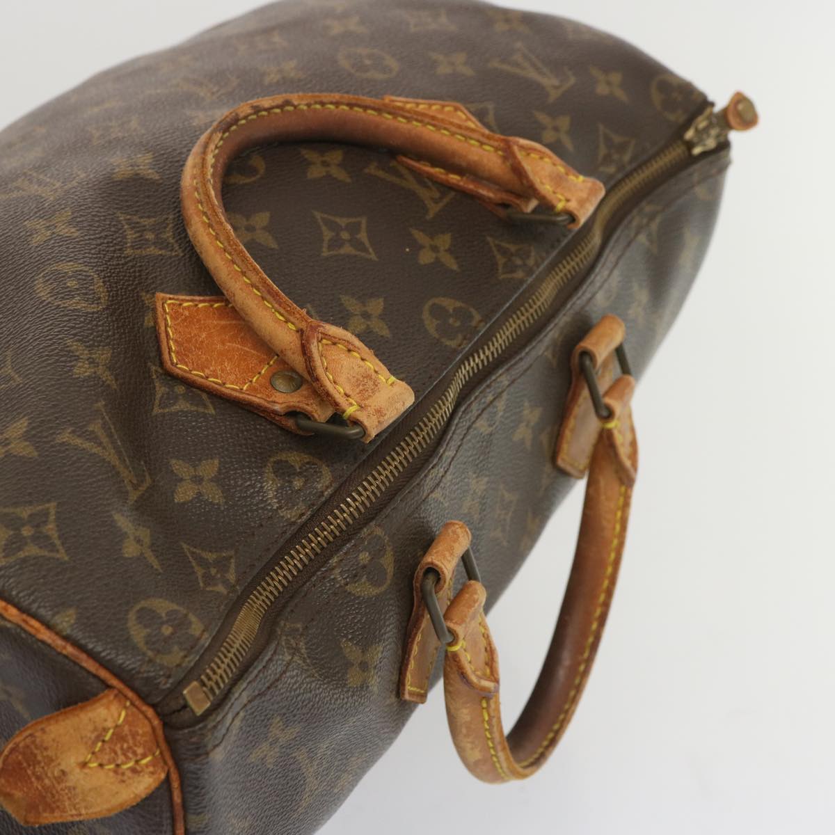 LOUIS VUITTON Monogram Speedy 35 Hand Bag M41524 LV Auth 67572