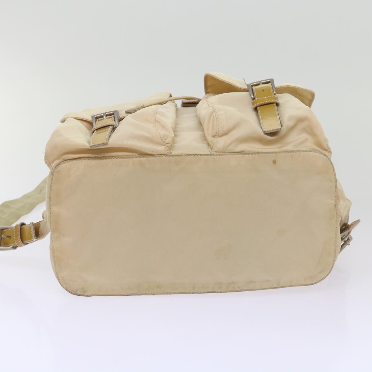 PRADA Backpack Nylon Beige Auth 67585