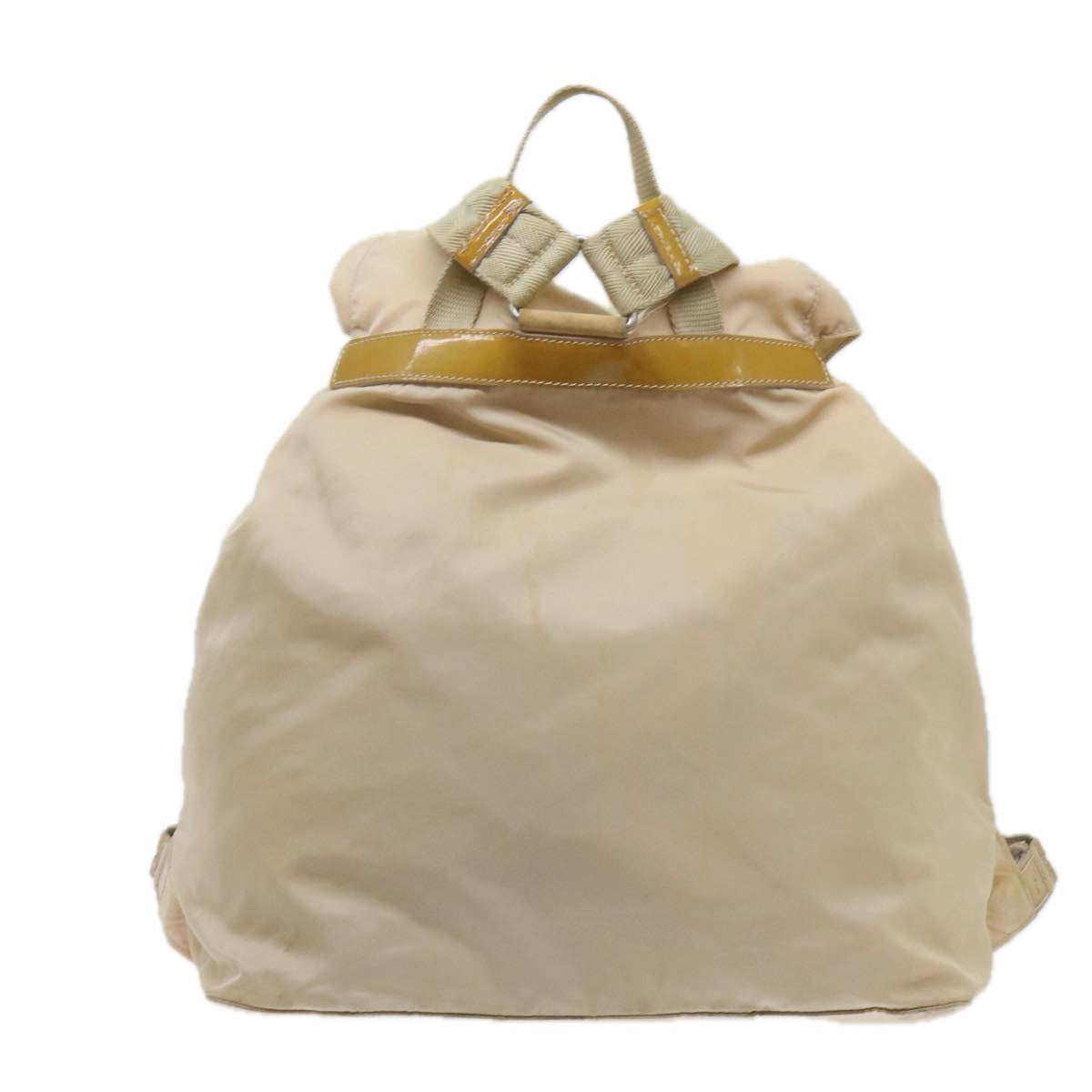 PRADA Backpack Nylon Beige Auth 67585