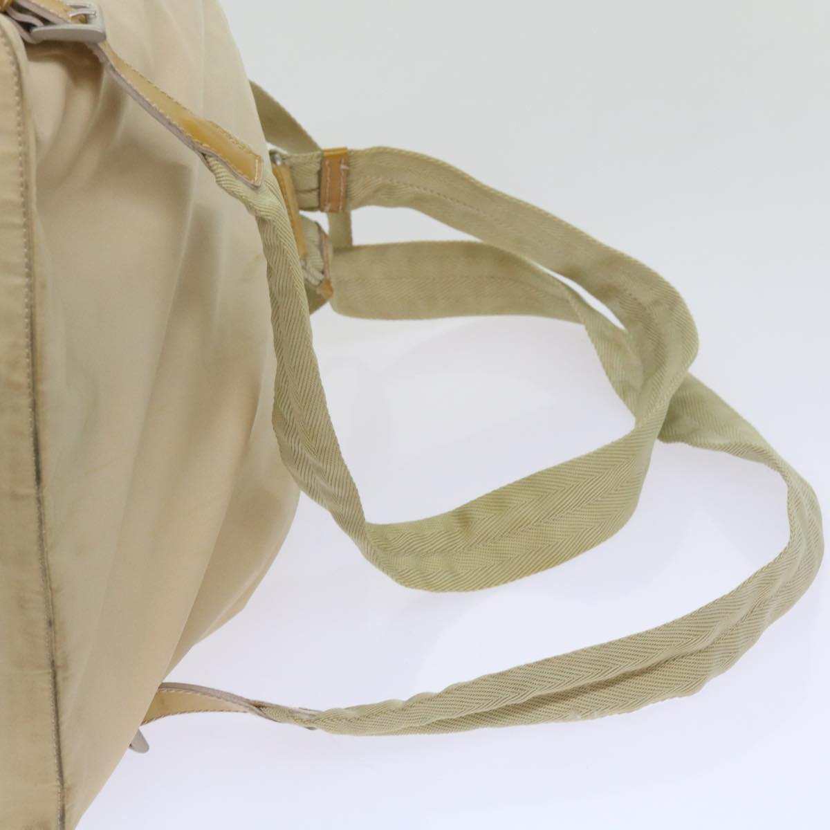 PRADA Backpack Nylon Beige Auth 67585