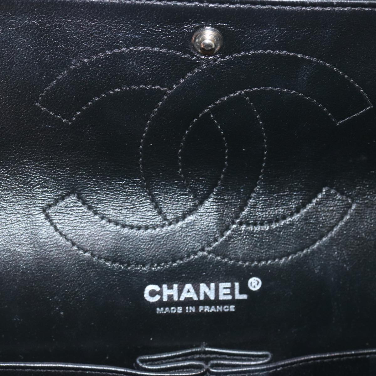 CHANEL 2.55 Matelasse Chain Bag Aged Calfskin Black A37586 CC Auth 67618A