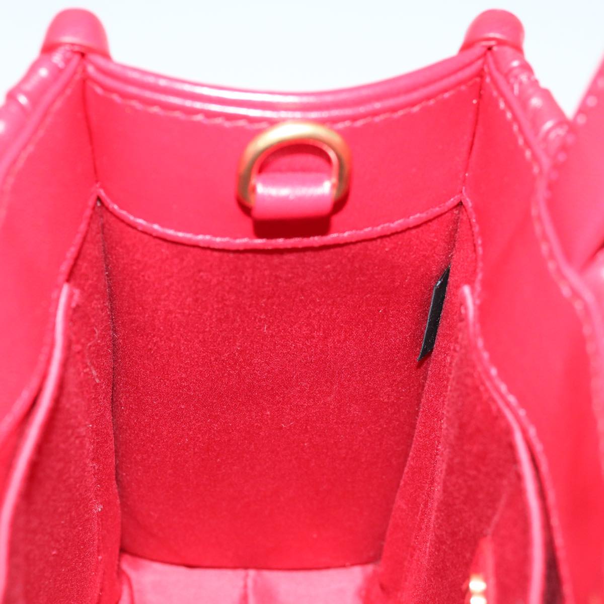 Miu Miu Materasse Hand Bag Leather 2way Red 5BA277 Auth 67619S