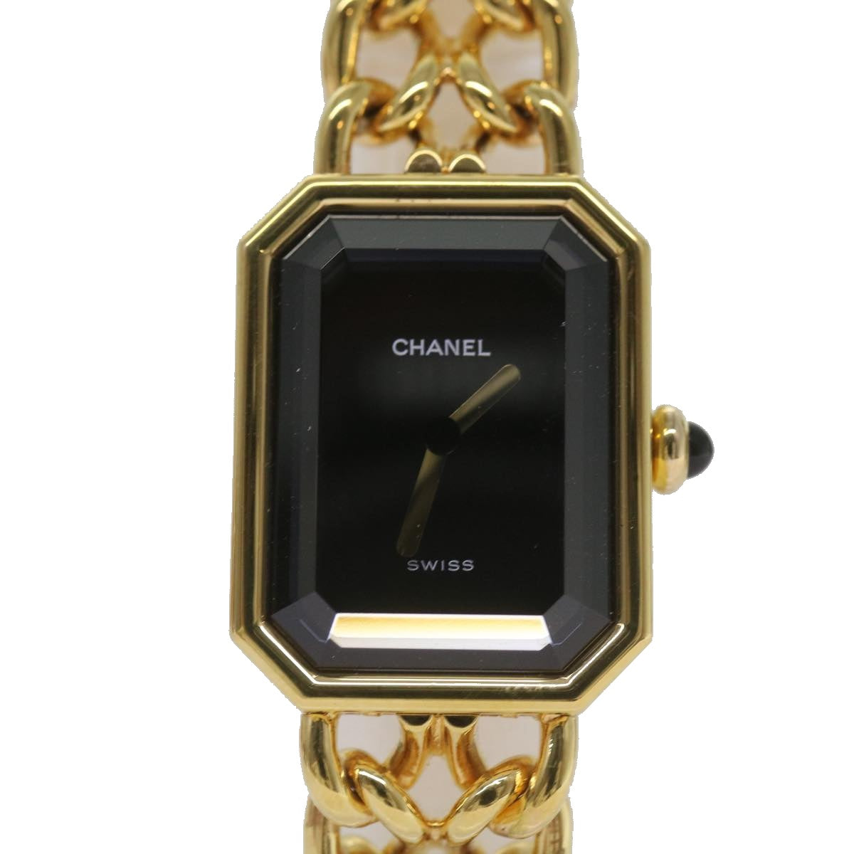 CHANEL Premiere Watches Gold CC Auth 67650A