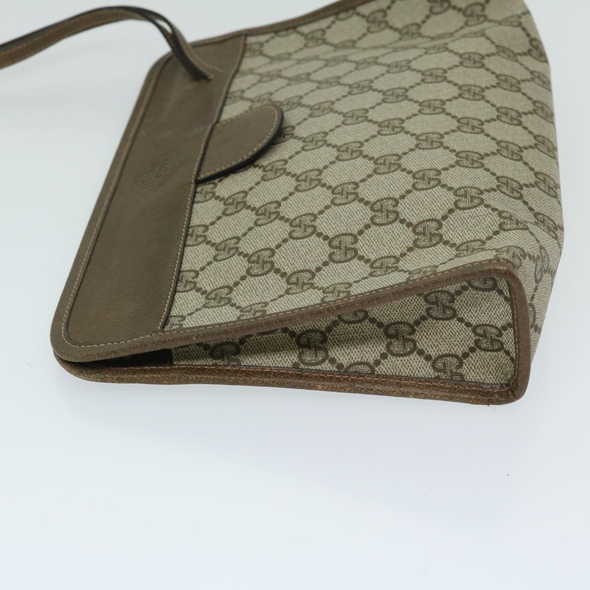 GUCCI GG Supreme Clutch Bag PVC Beige 67 039 5465 Auth 67666