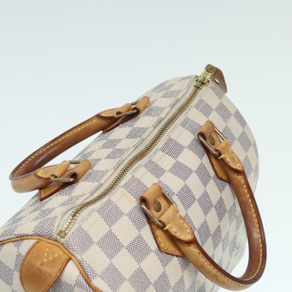 LOUIS VUITTON Damier Azur Speedy 25 Hand Bag N41534 LV Auth 67697