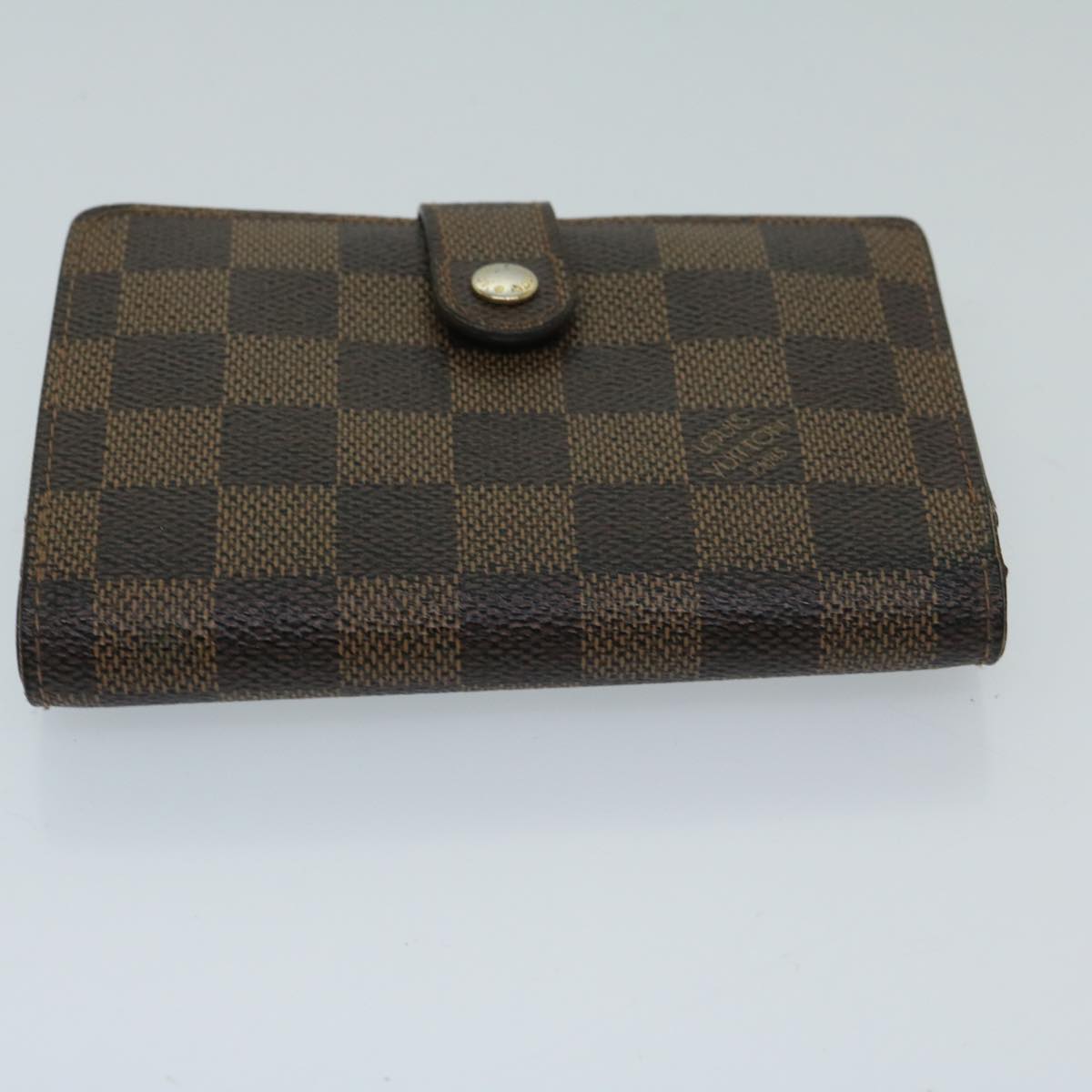 LOUIS VUITTON Damier Ebene Porte Monnaie Billets Viennois N61664 LV Auth 67699