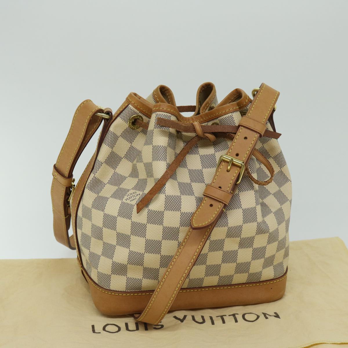 LOUIS VUITTON Damier Azur Noe BB Shoulder Bag N41220 LV Auth 67787