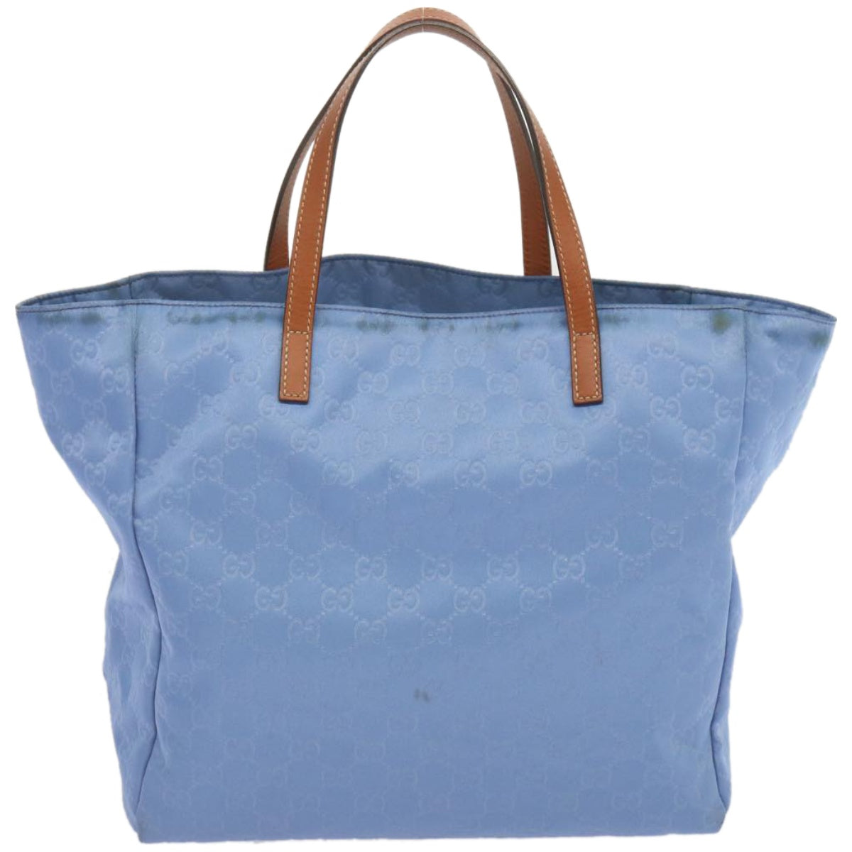 GUCCI GG Canvas Tote Bag Blue 282439 Auth 67820