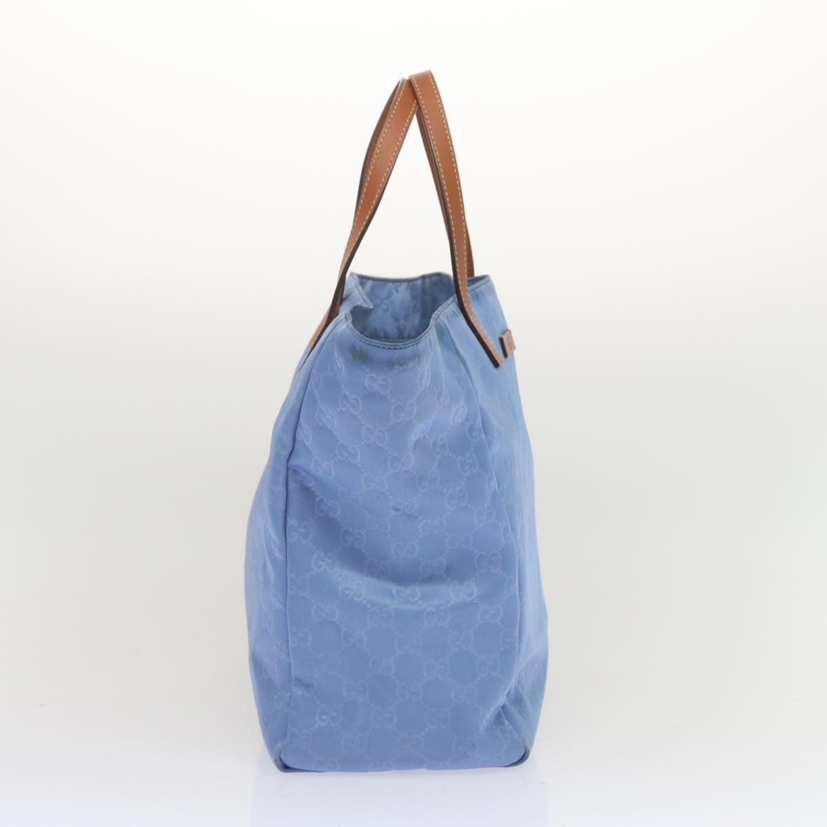 GUCCI GG Canvas Tote Bag Blue 282439 Auth 67820