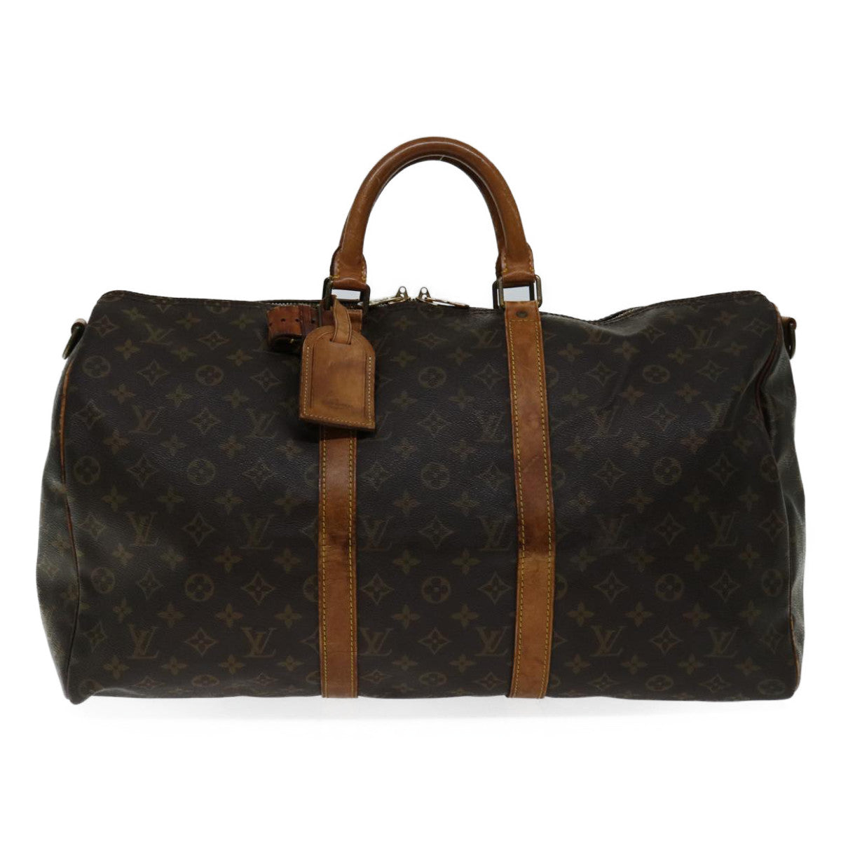 LOUIS VUITTON Monogram Keepall Bandouliere 50 Boston Bag M41416 LV Auth 67841