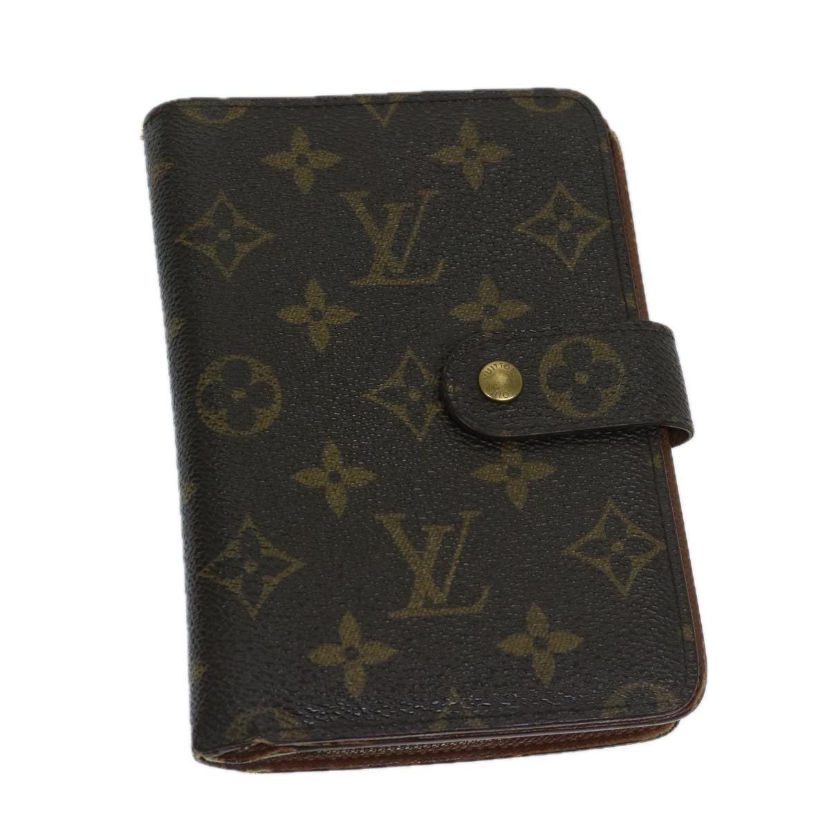 LOUIS VUITTON Monogram Porto Papie Zip Wallet M61207 LV Auth 67854