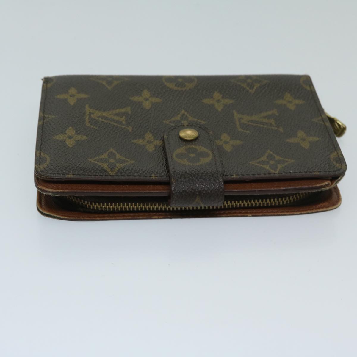 LOUIS VUITTON Monogram Porto Papie Zip Wallet M61207 LV Auth 67854