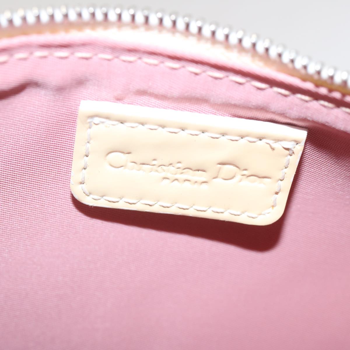 Christian Dior Saddle Pouch Trotter Canvas Pink Auth 67871