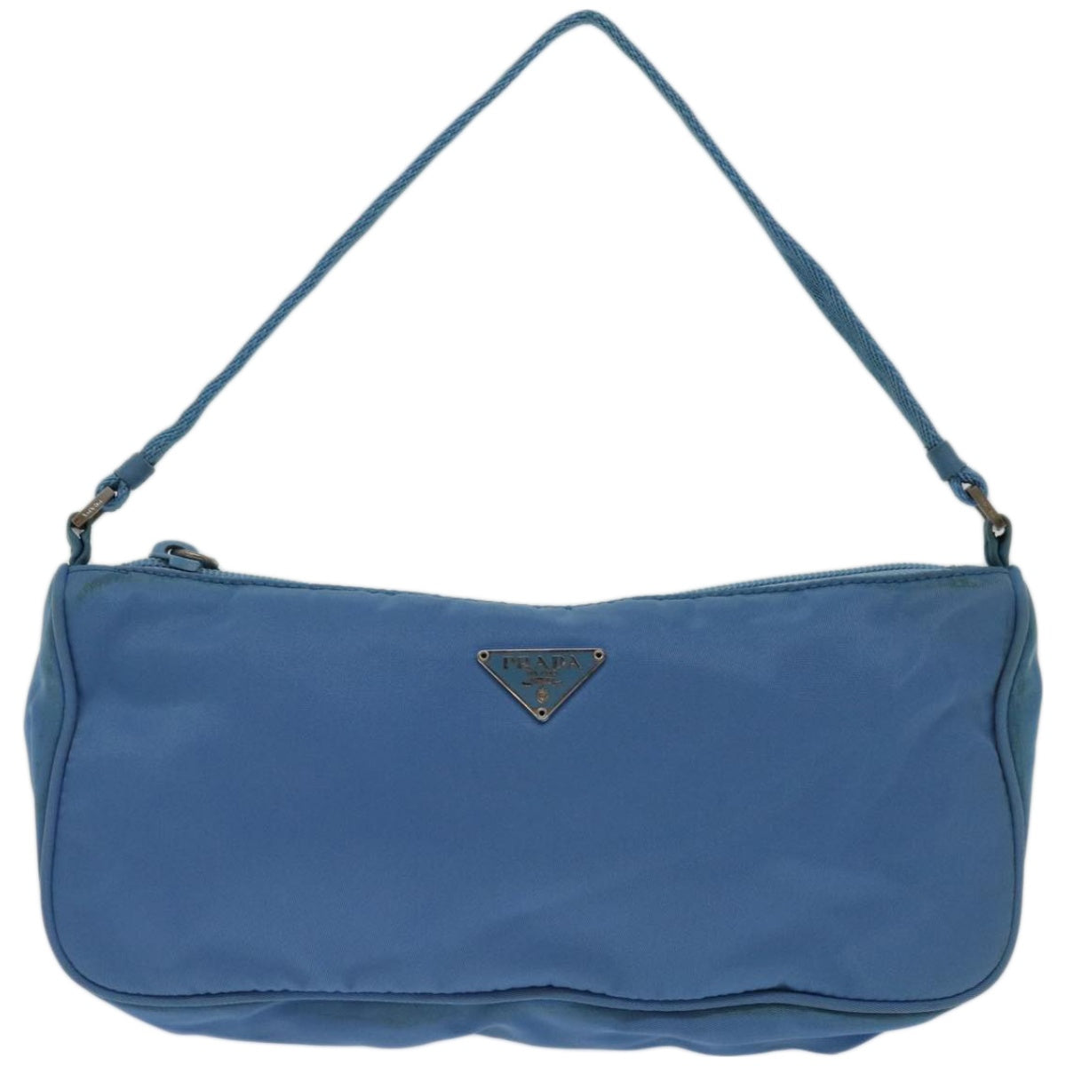 PRADA Accessory Pouch Nylon Light Blue Auth 67877