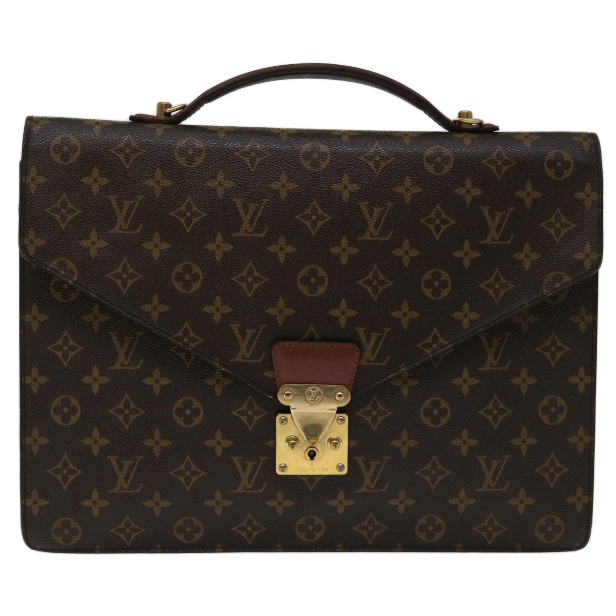 LOUIS VUITTON Monogram Porte Documents Bandouliere Bag M53338 LV Auth 67905