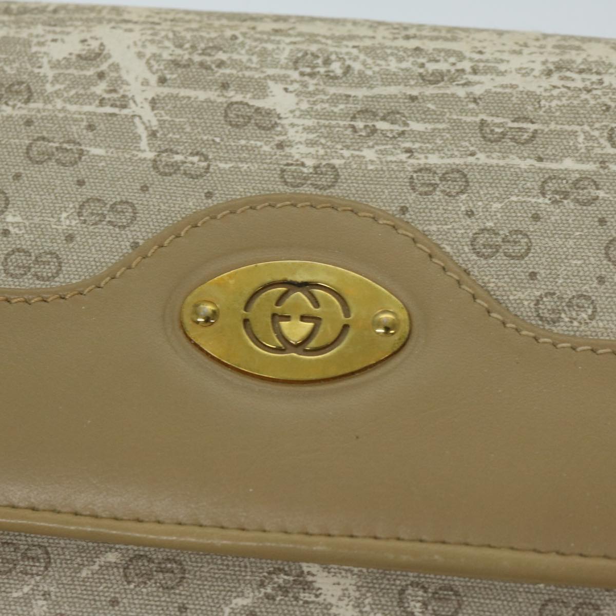 GUCCI Micro GG Canvas Shoulder Bag Beige 004 106 0024 Auth 68018