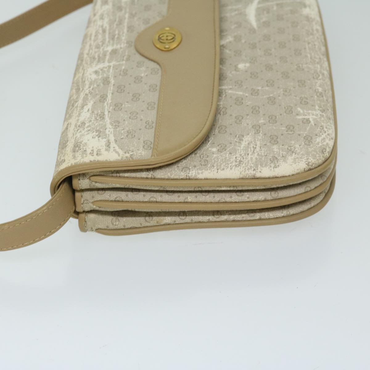 GUCCI Micro GG Canvas Shoulder Bag Beige 004 106 0024 Auth 68018