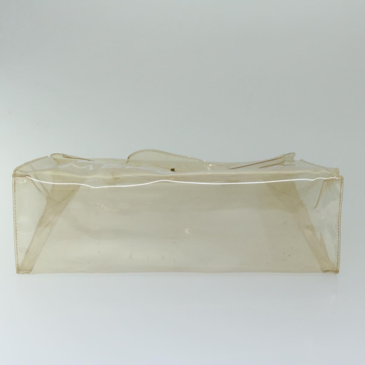 HERMES Vinyl Kelly Hand Bag Vinyl Clear Auth 68038