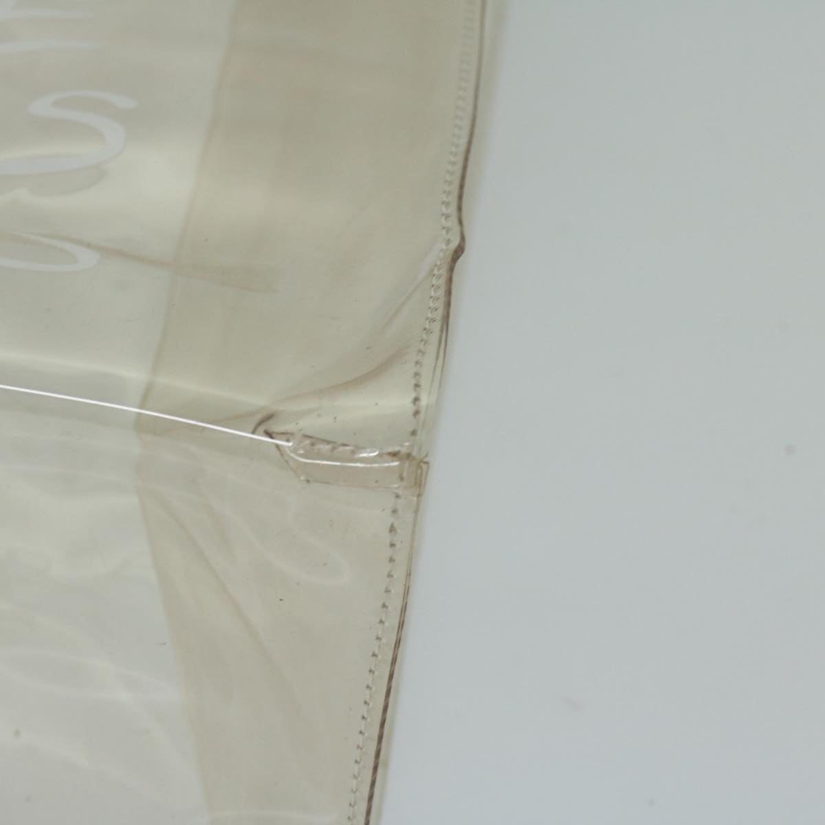 HERMES Vinyl Kelly Hand Bag Vinyl Clear Auth 68039