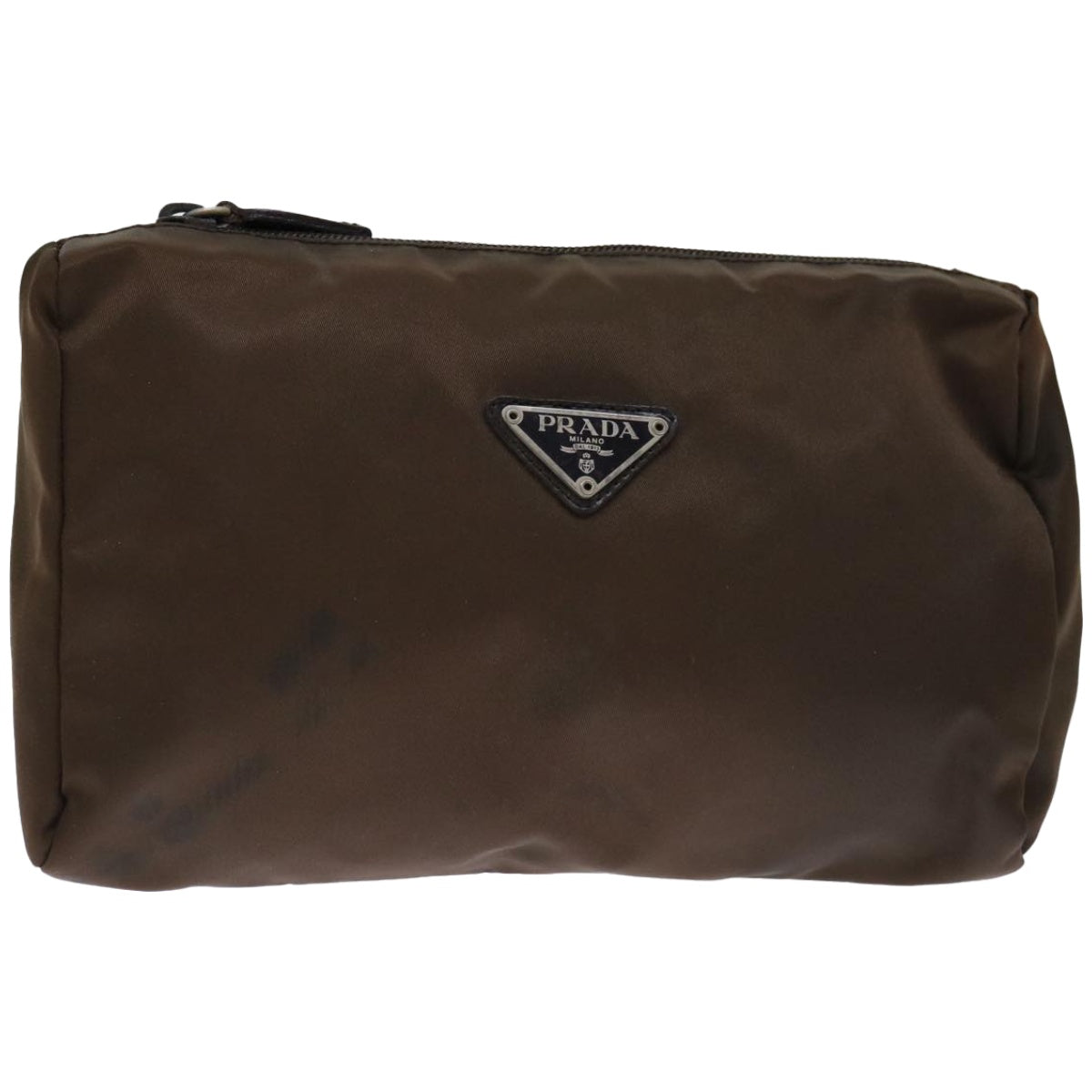 PRADA Pouch Nylon Brown Auth 68084