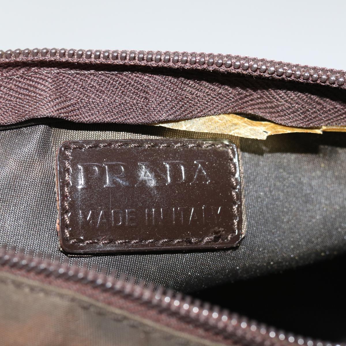 PRADA Pouch Nylon Brown Auth 68084