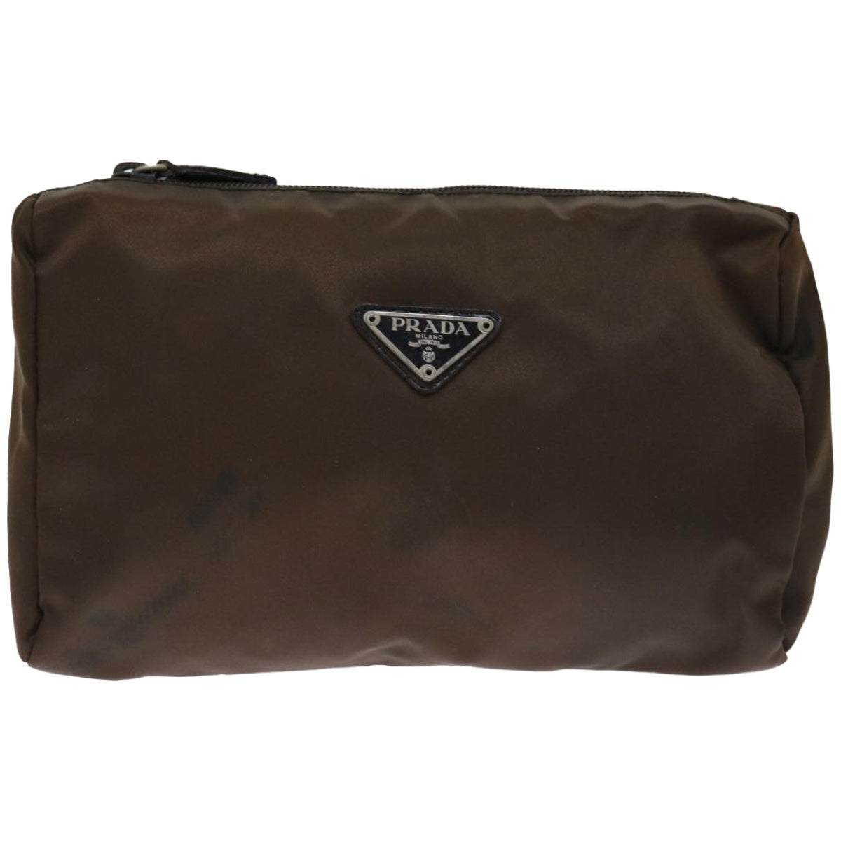 PRADA Pouch Nylon Brown Auth 68084