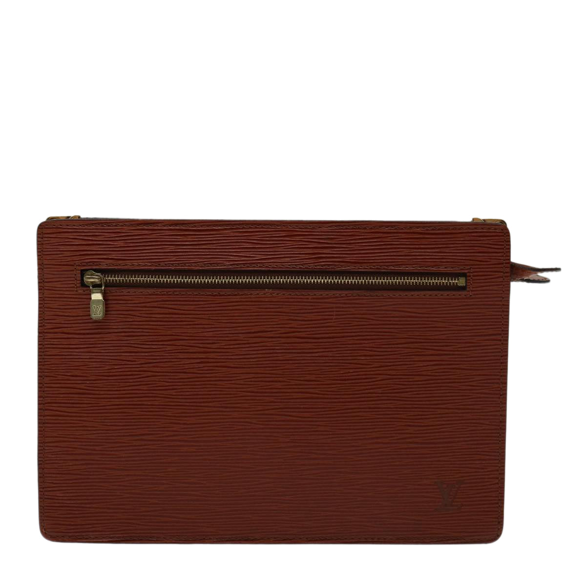 LOUIS VUITTON Epi Angian Clutch Bag Brown M52113 LV Auth 68112