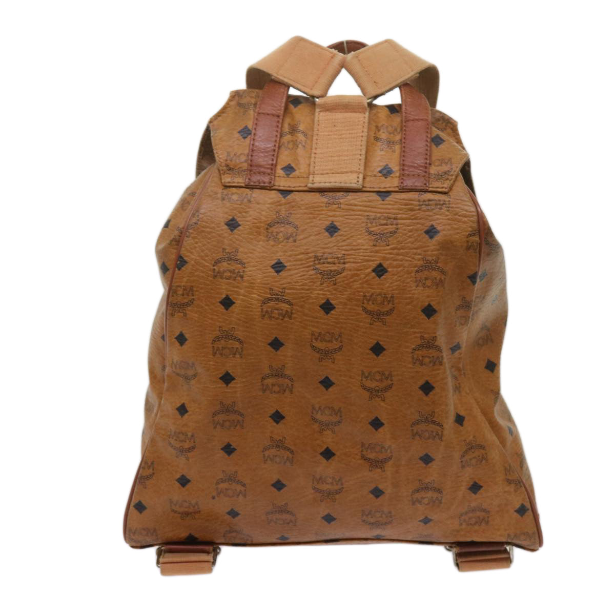 MCM Vicetos Logogram Backpack PVC Brown Auth 68162