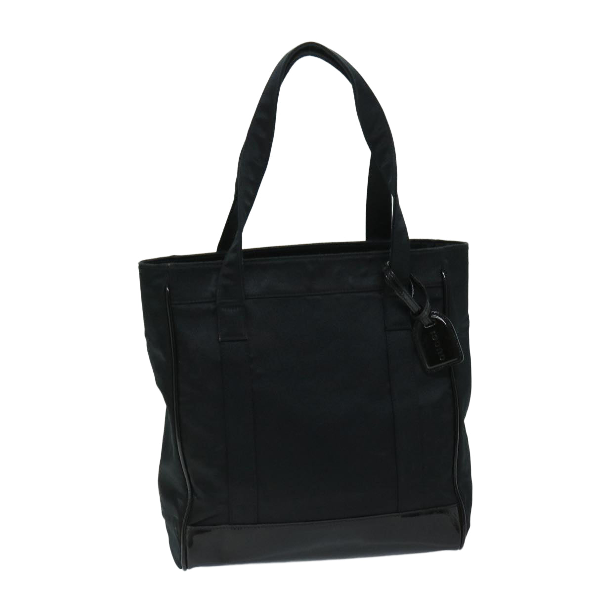 GUCCI Tote Bag Nylon Black Auth 68187