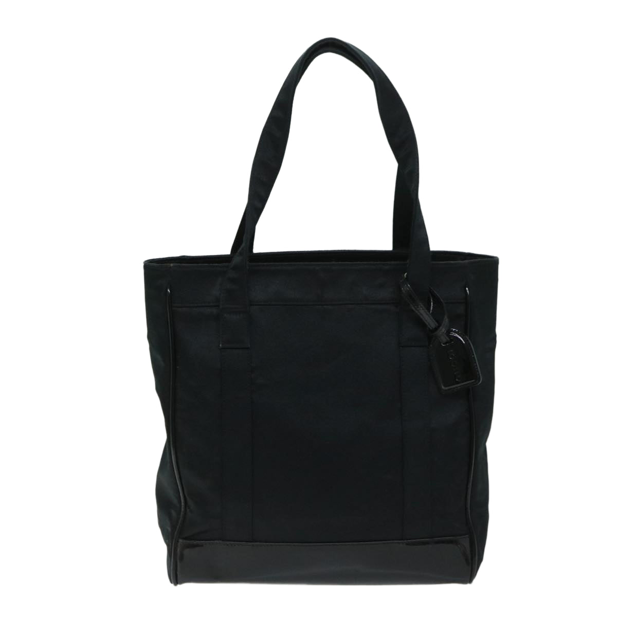 GUCCI Tote Bag Nylon Black Auth 68187