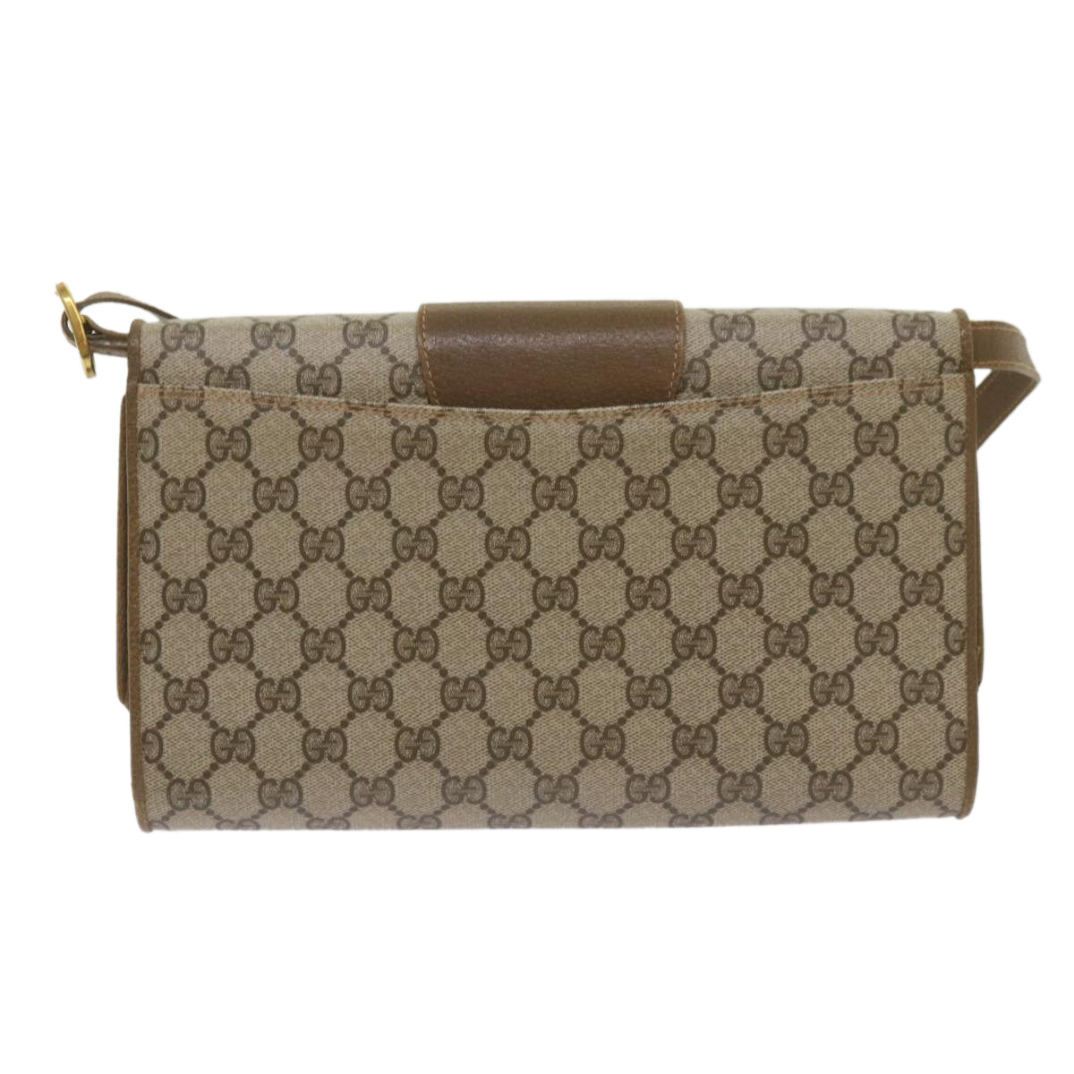 GUCCI GG Canvas Shoulder Bag PVC Beige Auth 68191