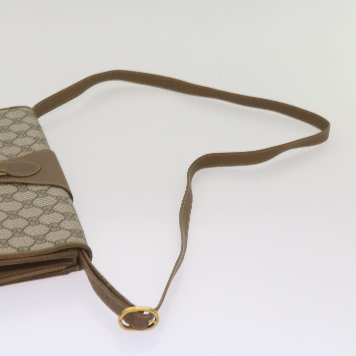 GUCCI GG Canvas Shoulder Bag PVC Beige Auth 68191