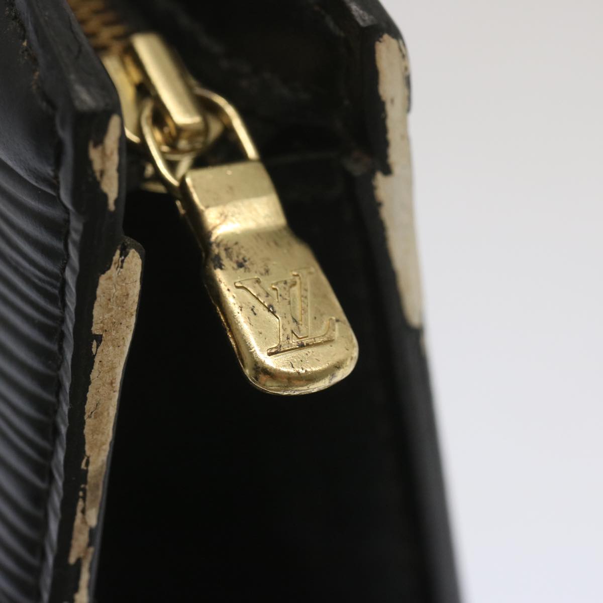 LOUIS VUITTON Epi Trousse Crete Clutch Bag Black M48402 LV Auth 68357