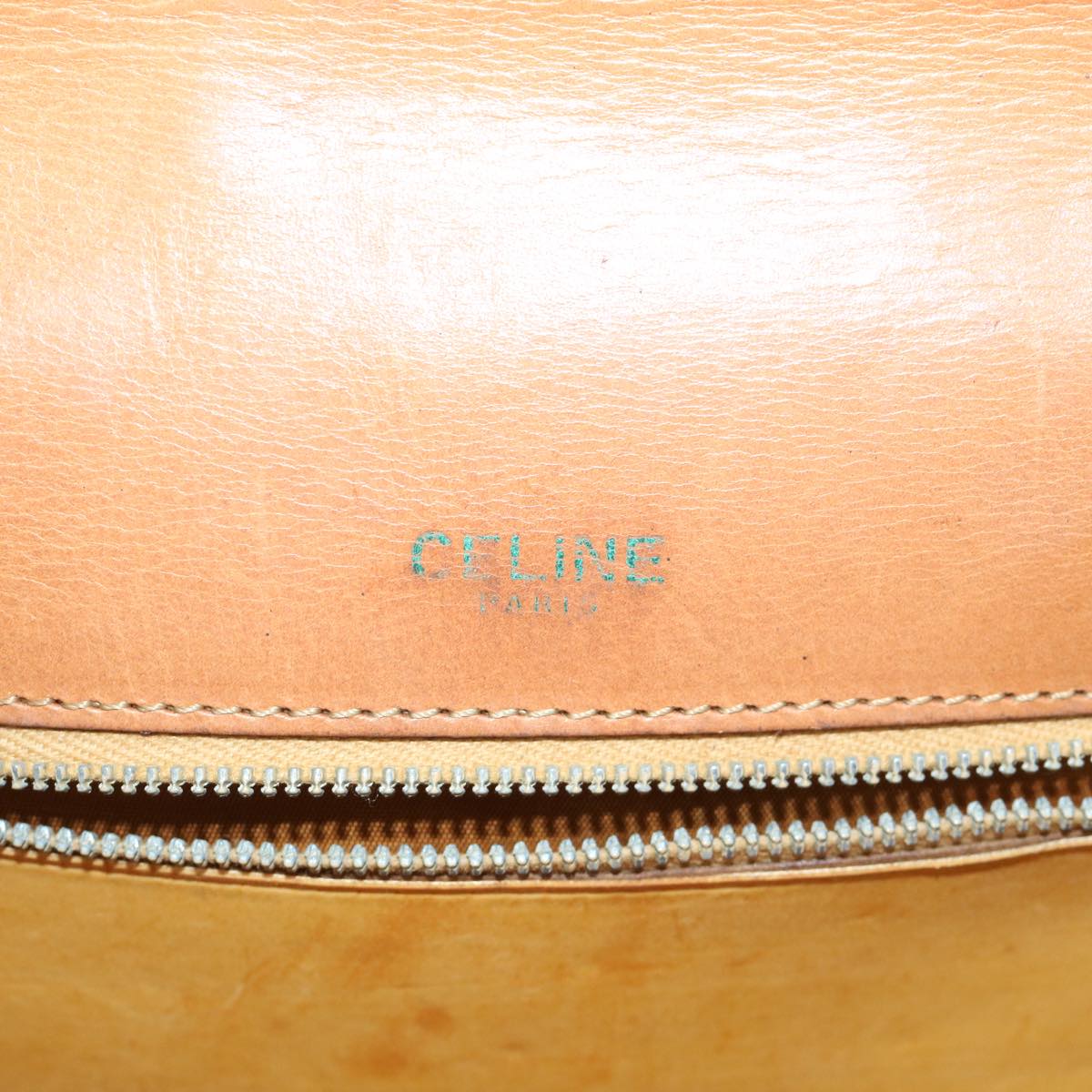 CELINE Macadam Canvas Hand Bag PVC Brown Auth 68360