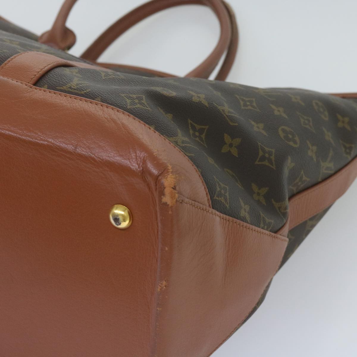 LOUIS VUITTON Monogram Sac Weekend GM Tote Bag M42420 LV Auth 68408