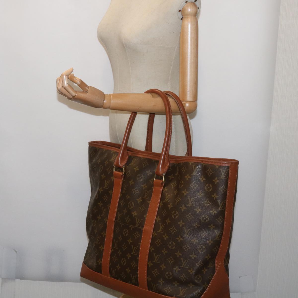 LOUIS VUITTON Monogram Sac Weekend GM Tote Bag M42420 LV Auth 68408