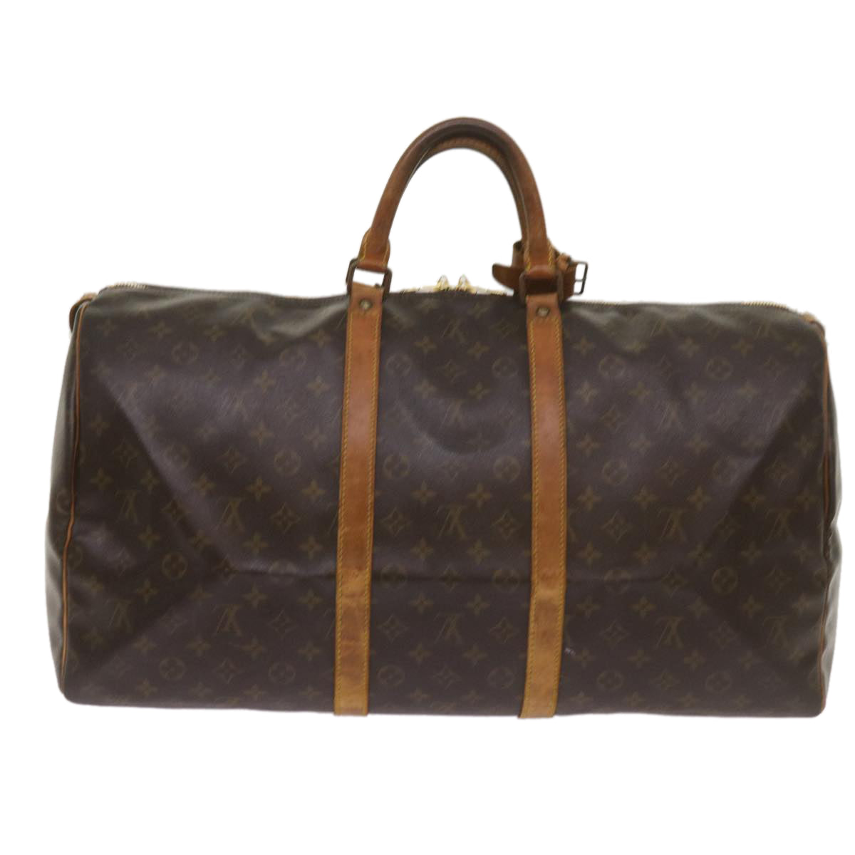 LOUIS VUITTON Monogram Keepall 55 Boston Bag M41424 LV Auth 68411