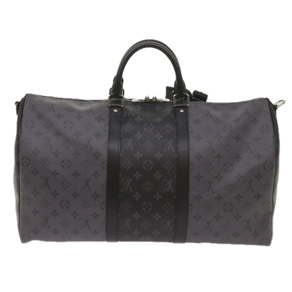 LOUIS VUITTON Eclipse Reverse Keepall Bandouliere 50 Bag M45392 LV Auth 68414A