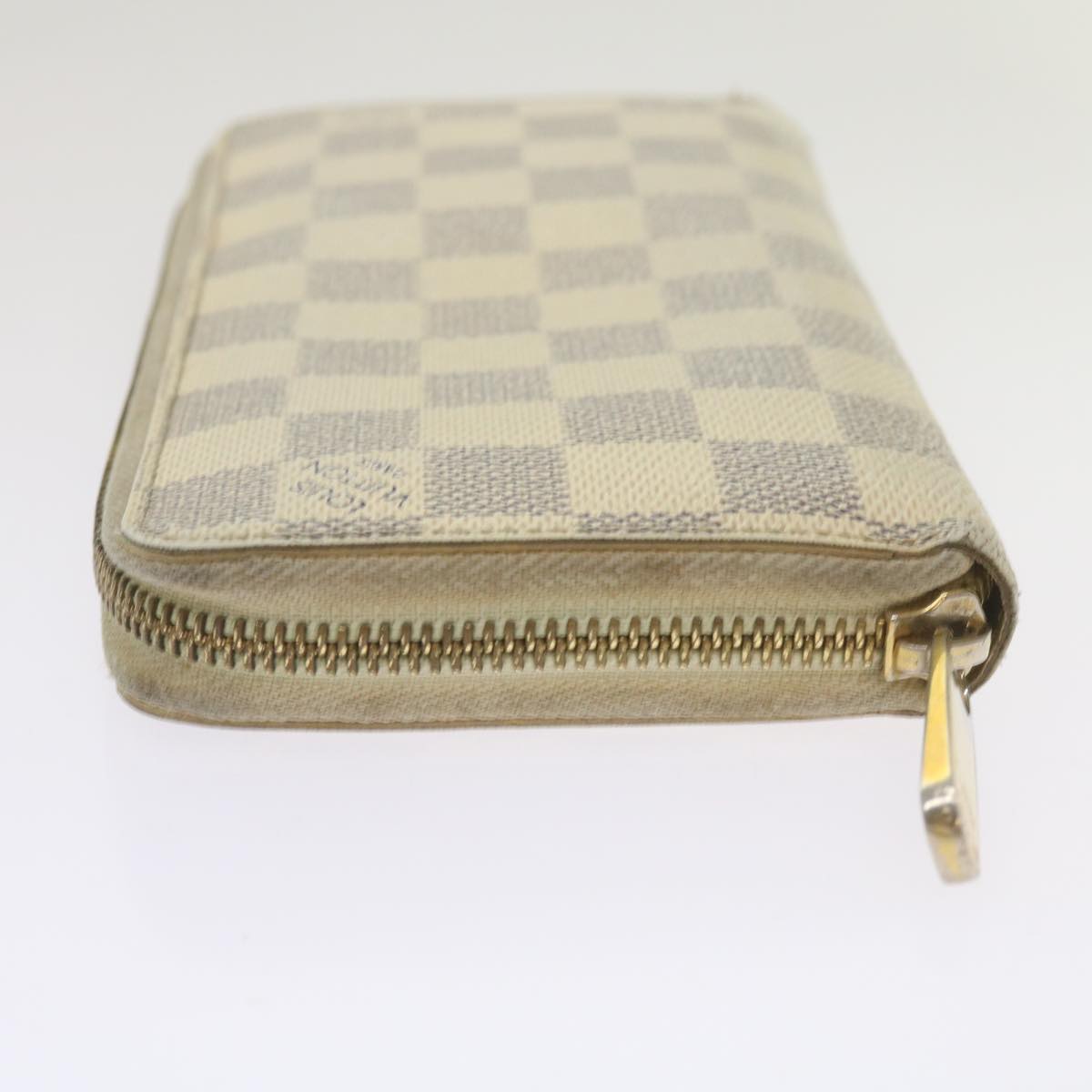 LOUIS VUITTON Damier Azur Zippy Wallet Long Wallet N63503 LV Auth 68423