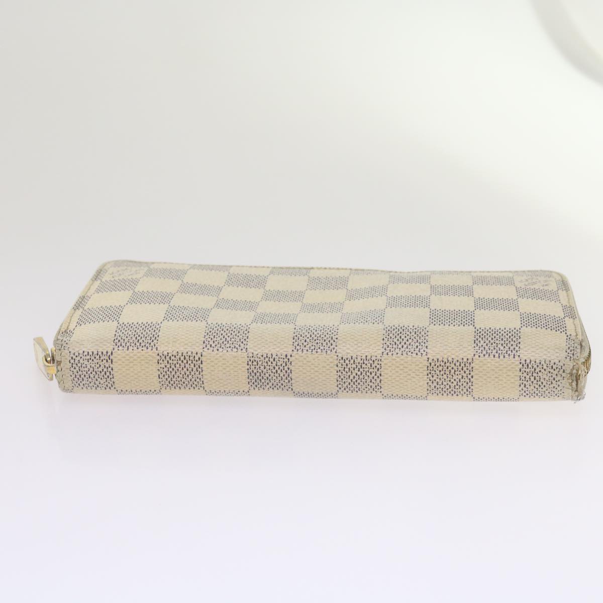 LOUIS VUITTON Damier Azur Zippy Wallet Long Wallet N63503 LV Auth 68423