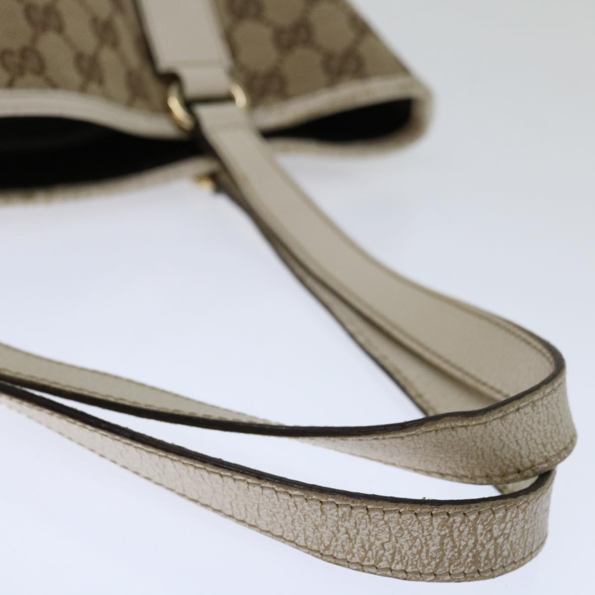 GUCCI GG Canvas Tote Bag Beige 153009 Auth 68471