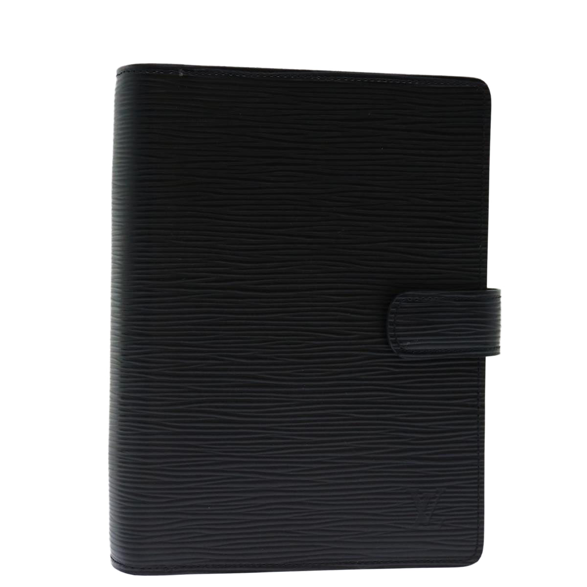 LOUIS VUITTON Epi Agenda MM Day Planner Cover Black R20042 LV Auth 68491