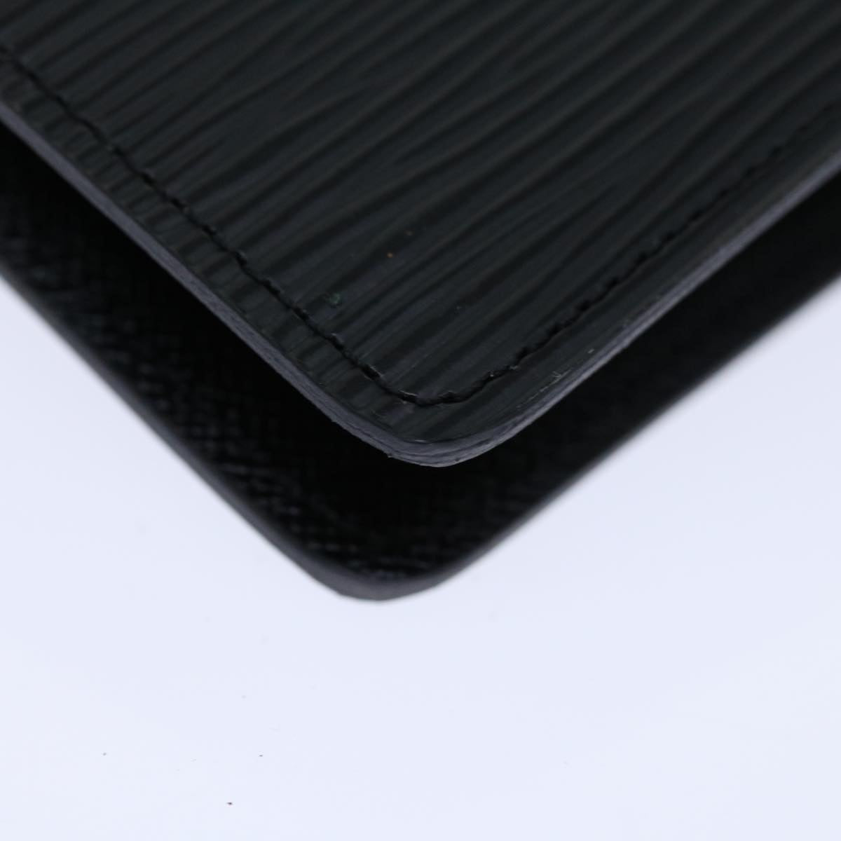 LOUIS VUITTON Epi Agenda MM Day Planner Cover Black R20042 LV Auth 68491