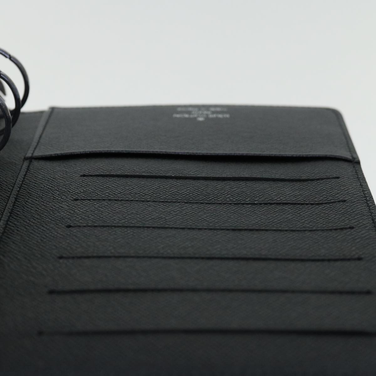 LOUIS VUITTON Epi Agenda MM Day Planner Cover Black R20042 LV Auth 68491