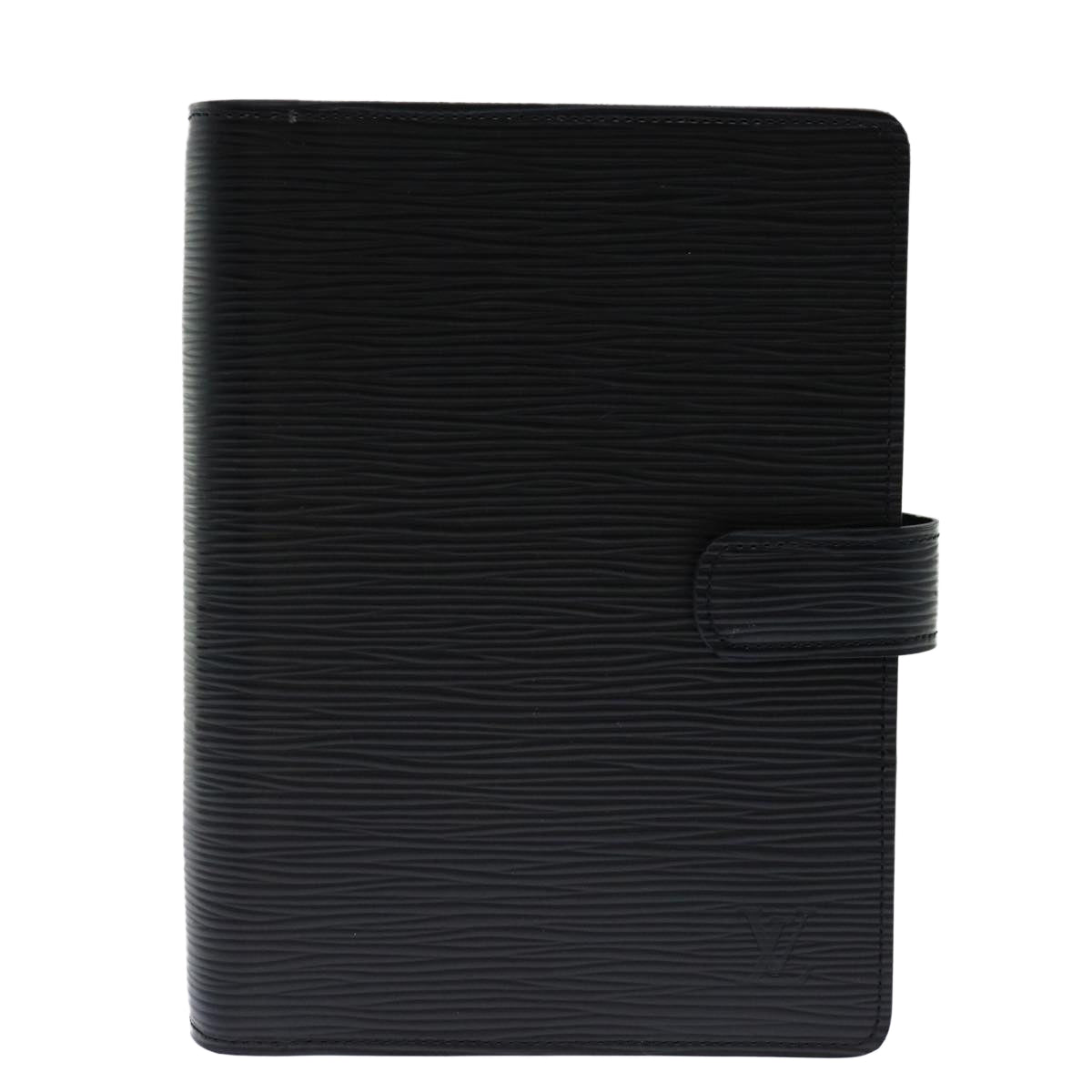 LOUIS VUITTON Epi Agenda MM Day Planner Cover Black R20042 LV Auth 68491