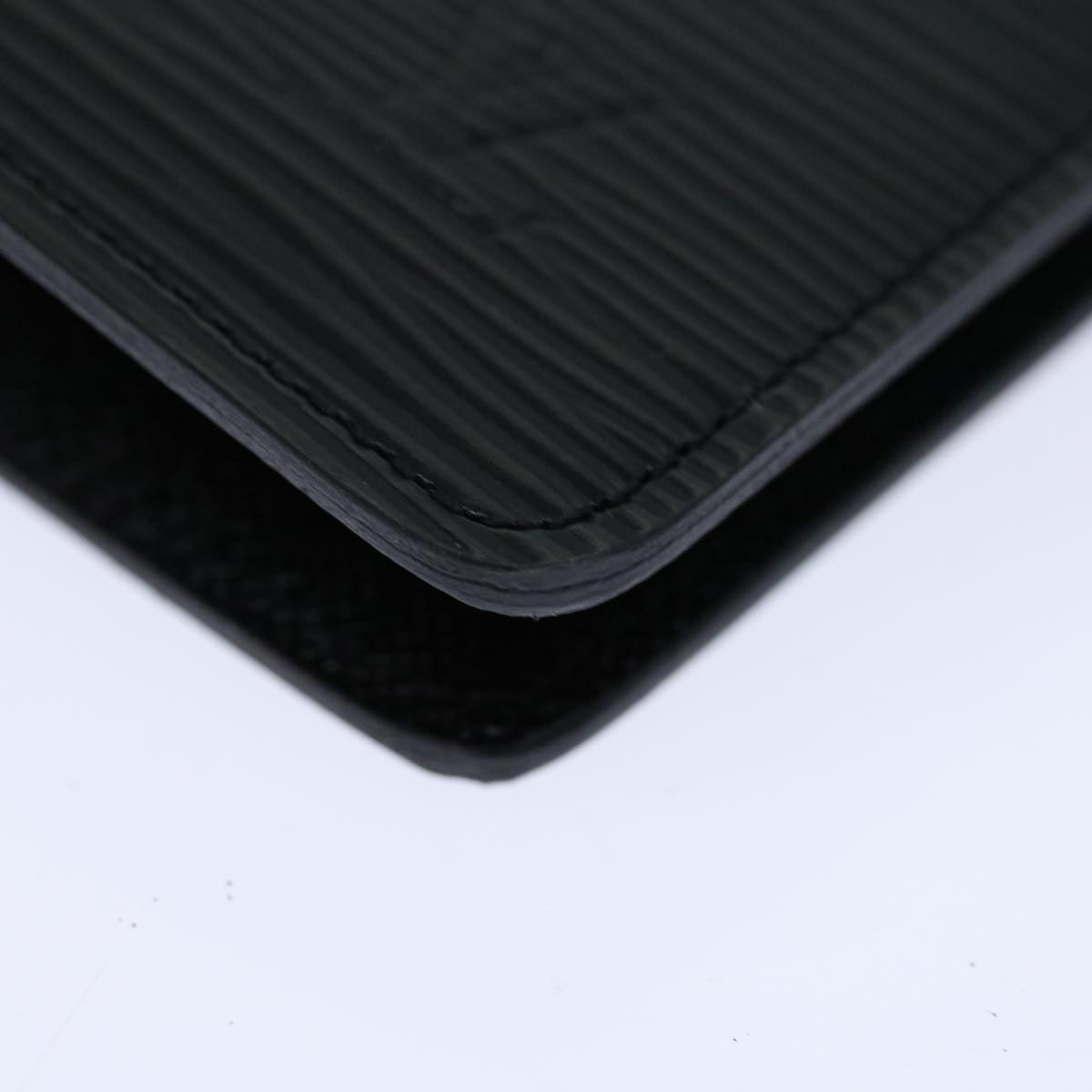 LOUIS VUITTON Epi Agenda MM Day Planner Cover Black R20042 LV Auth 68491
